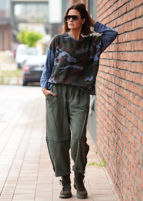 Szukasz wygodnych spodni w miejskim stylu? Spodnie Neokadia khaki z obniżonym krokiem to komfort i nowoczesny look. Sprawdź!