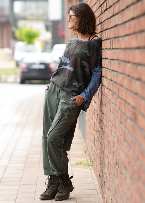 Szukasz wygodnych spodni w miejskim stylu? Spodnie Neokadia khaki z obniżonym krokiem to komfort i nowoczesny look. Sprawdź!