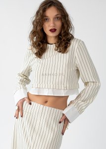 Bluzka  Crop Top Bali Kremowa 