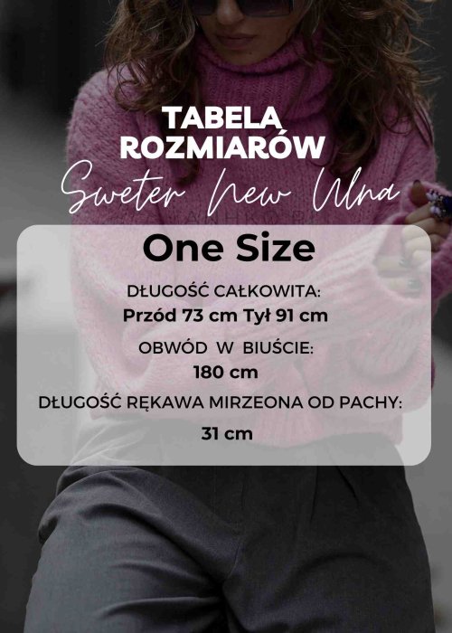 Tabela Rozmiarów dla Sweter Damski New Ulna Brązowy