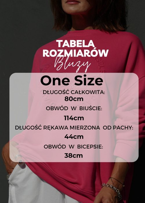 Tabela Rozmiarów One Size Bluza damska Shinny Czarna