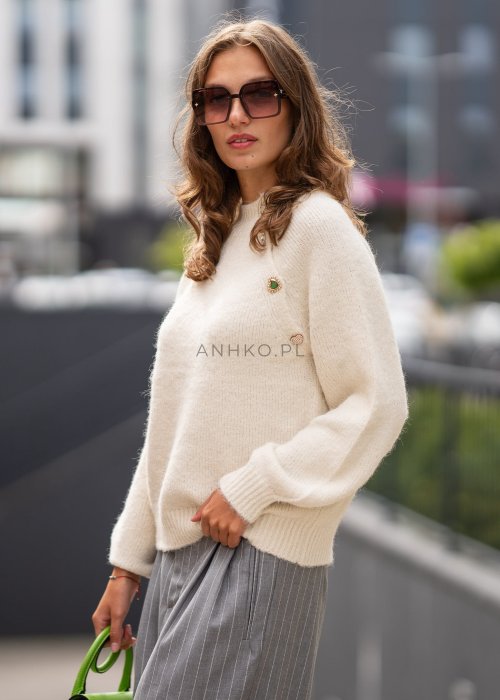 Sweter Honi   Śmietankowy