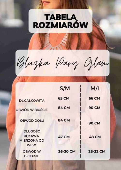Brązowa błyszcząca bluzka z cekinami, o dopasowanym kroju, z odkrytymi ramionami