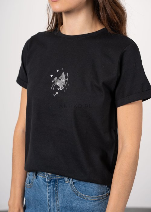 Bluzka Zodiac Sign Strzelec Czarna