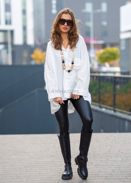 Legginsy z Ekoskóry Czarne 