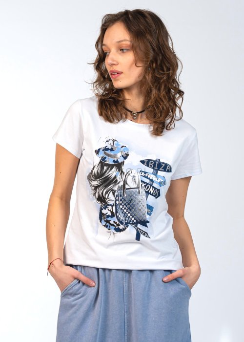 Bluzka Fashion Ibiza Biała