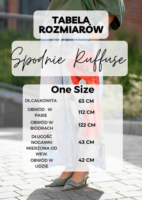 Tabela Rozmiarów dla Koszula Damska Ruffuse Biała