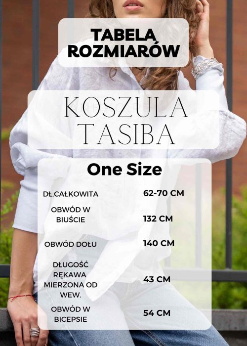 Tabela Rozmiarów One Size Koszula Tasiba Szara