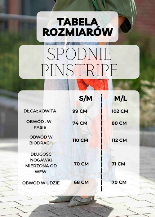 Czarne lniane spodnie w białe paski, szerokie nogawki, wysoki stan, styl oversize