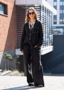 Spodnie Lniane Airy Summer Czarne 