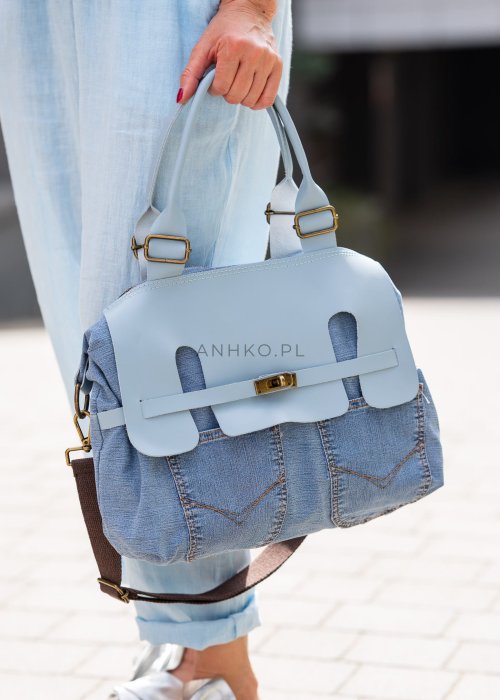 Torebka jeansowa Jeans Skin Niebieska