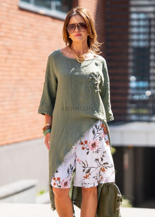 Bluzka-Tunika-Lniana-Frayed-Bloom-Zielona (10).jpg