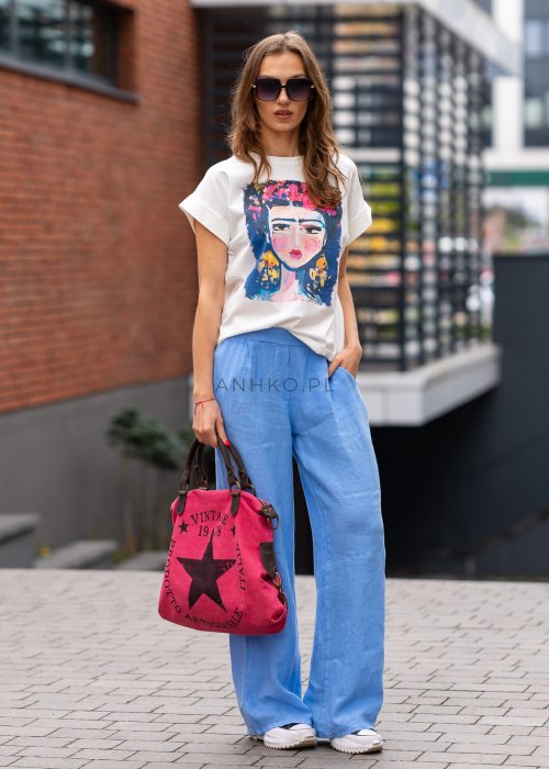 Bluzka Frida Blue Vibe Artistic Biała