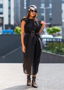 Sukienka Puff Sleeve Czarna 