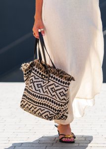 Torebka Total Boho Czarno-Beżowa