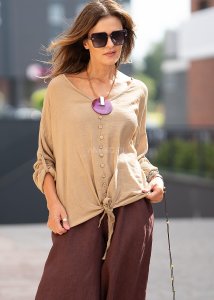 Bluzka Tie Blouse Cappuccino