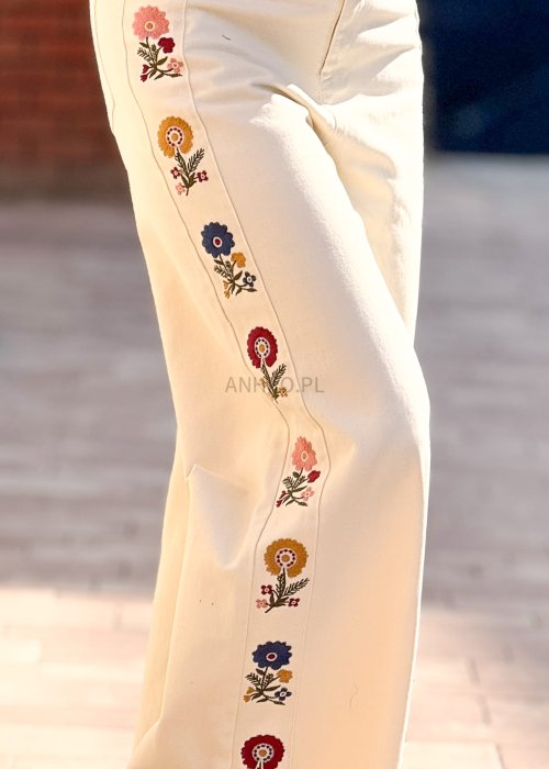 Spodnie Folk Spirit Trousers Beżowe 