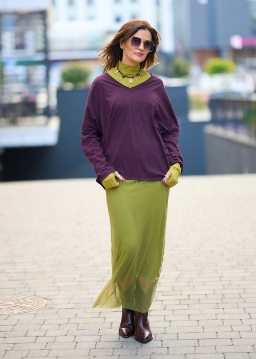 Spódnica Ethereal Mesh Zielona 