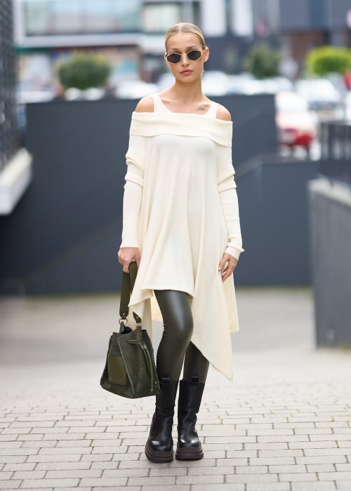 Sweter Tunika Nivara Kremowa