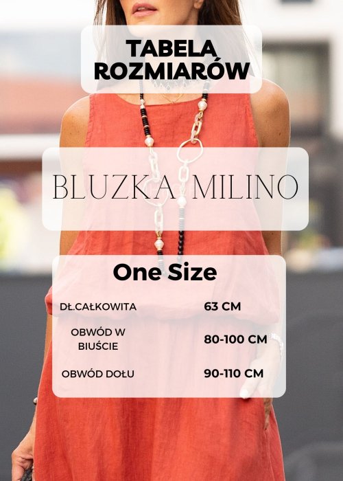 Tabela Rozmiarów dla Bluzka Damska Milino Śliwkowa
