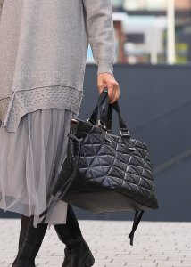 Torba pikowana Shiny Black Czarna