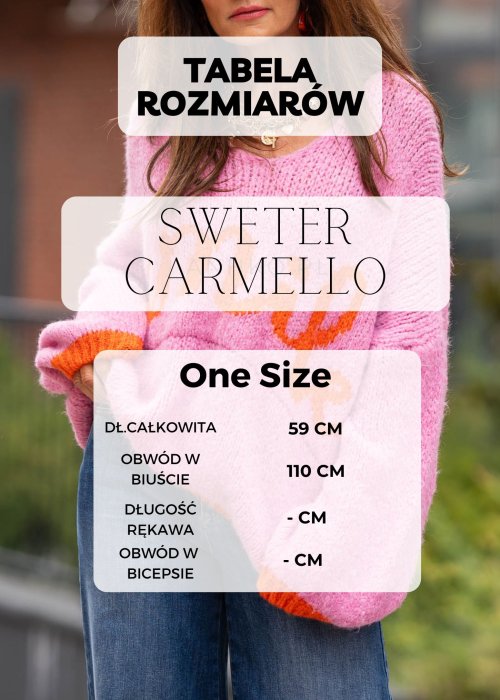 Tabela Rozmiarów dla Sweter Damski Carmello