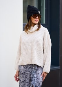 Sweter z Golfem Turllen Ecru 