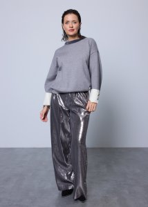 Sweter Meridia Szaro-Kremowy 