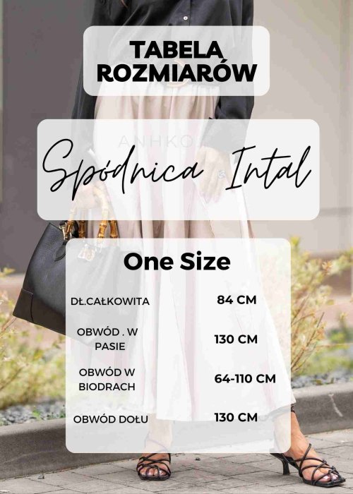 Tabela Rozmiarów One Size Spódnica Intal Brązowa