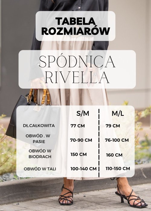 Tabela Rozmiarów S/M-M/L Spódnica Rivella