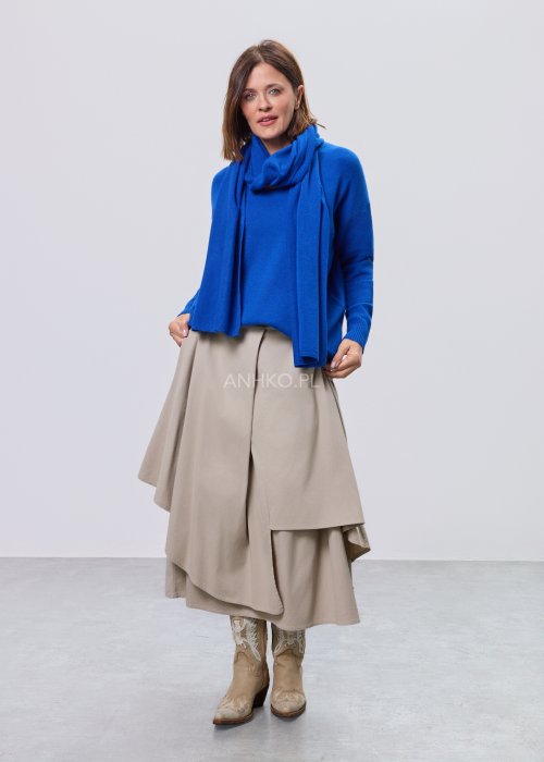 Sweter z Szalem Intes Chabrowy 