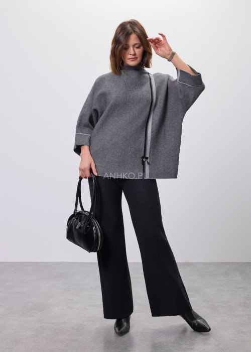 sweter damski, nowoczesny sweter, elegancki sweter damski, luźny sweter, minimalistyczny sweter, modny sweter, sweter do pracy, sweter na co dzień