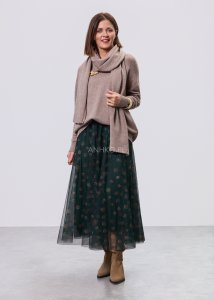 Sweter z Szalem Intes Taupe