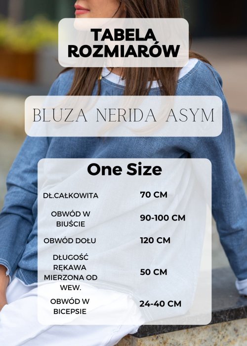 Tabela Rozmiarów dla Komplet Dzianinowy Nerida Asym Taupe - bluza