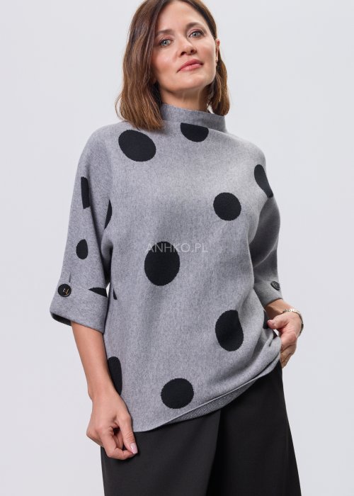Sweter Mira Horizon Szaro-Czarny