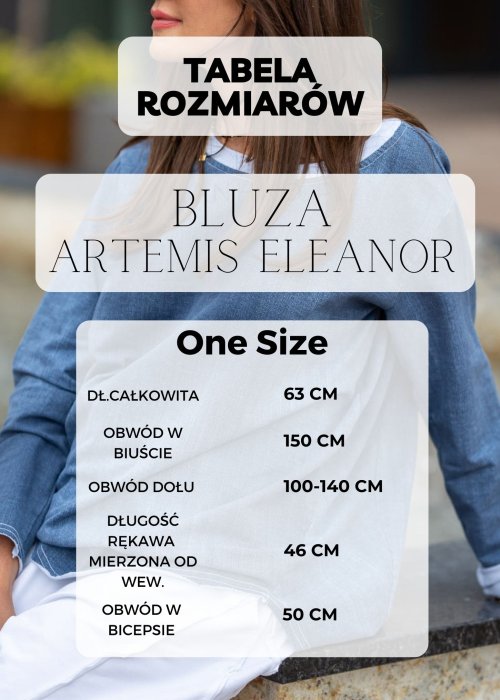 Tabela Rozmiarów dla Bluza Artemis Eleanor Bordowa