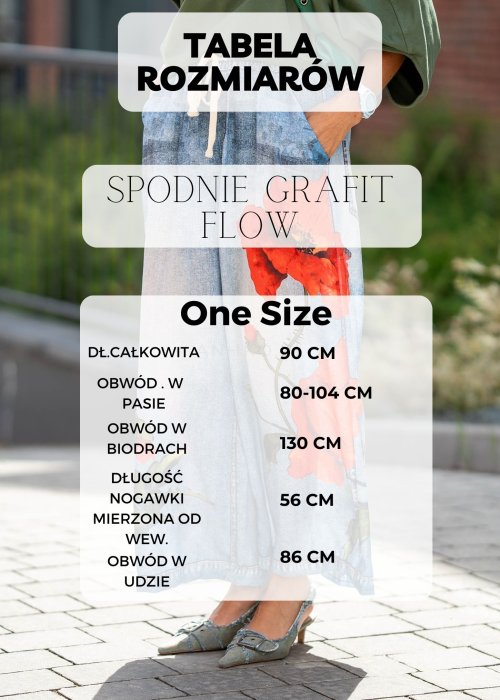 Tabela Rozmiarów dla Spodnie Grafit Flow Ciemnoszare