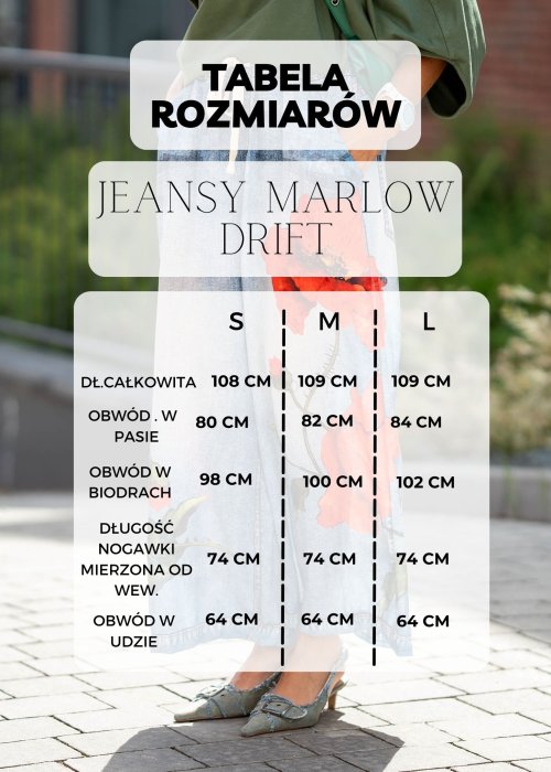 Tabela Rozmiarów dla Jeansy Marlow Drift