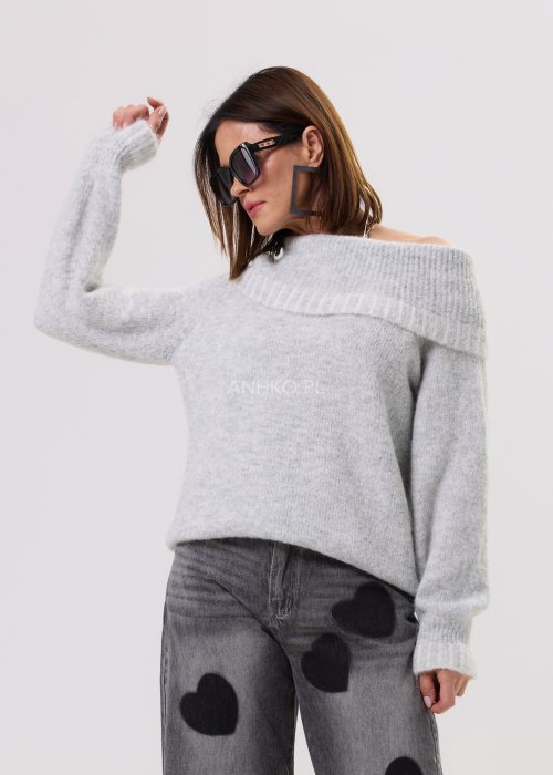 Sweter Esta Szary