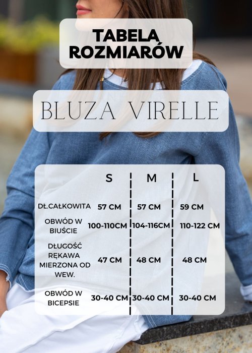 Tabela Rozmiarów dla Bluzka Virelle Cappuccino