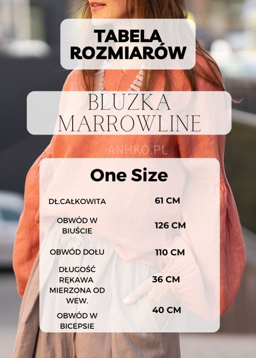 Tabela Rozmiarów dla Bluzka Marrowline Khaki