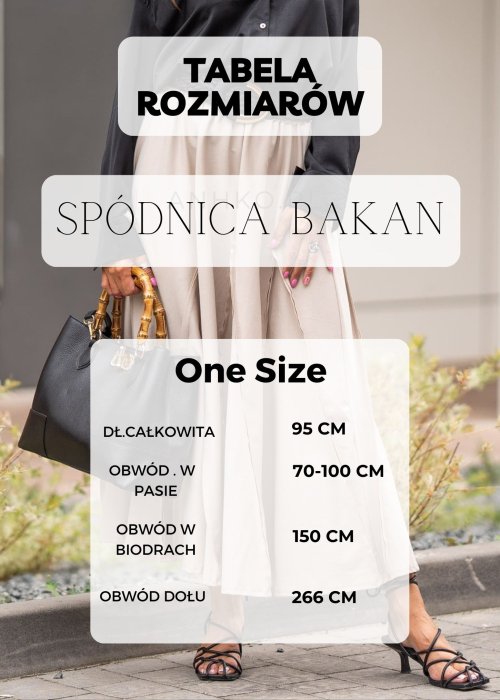 Tabela Rozmiarów dla Spódnica Bakan Pomarańczowa