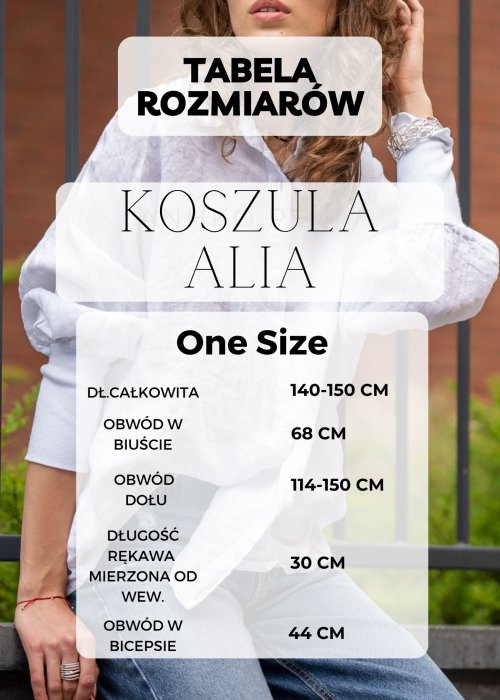 Tabela Rozmiarów dla Koszula Alia Amarant