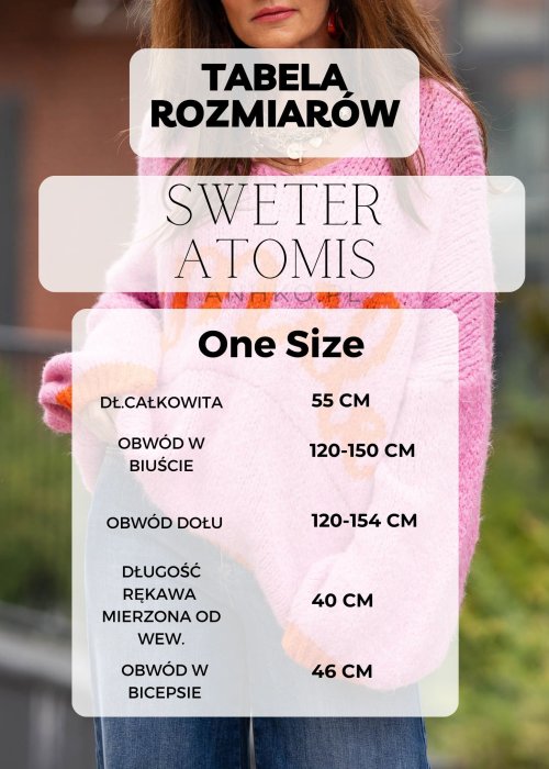 Tabela Rozmiarów dla Bluzka Atomis Niebiesko-Granatowa