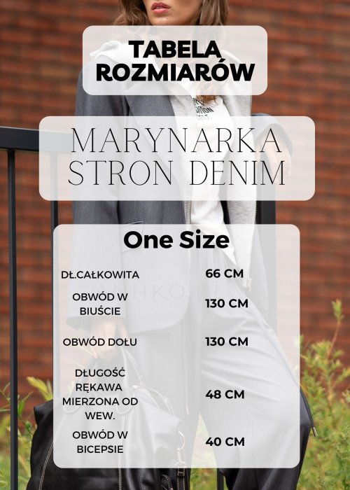 Tabela Rozmiarów dla Marynarka Stron Denim Taupe