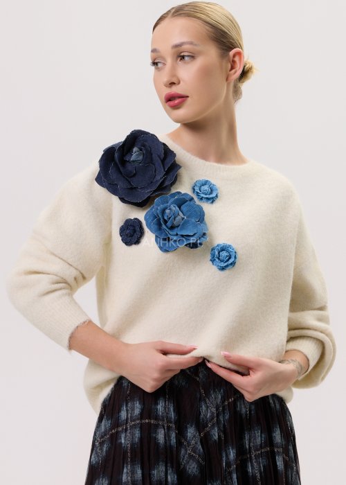 Sweter Blomina Kremowa 