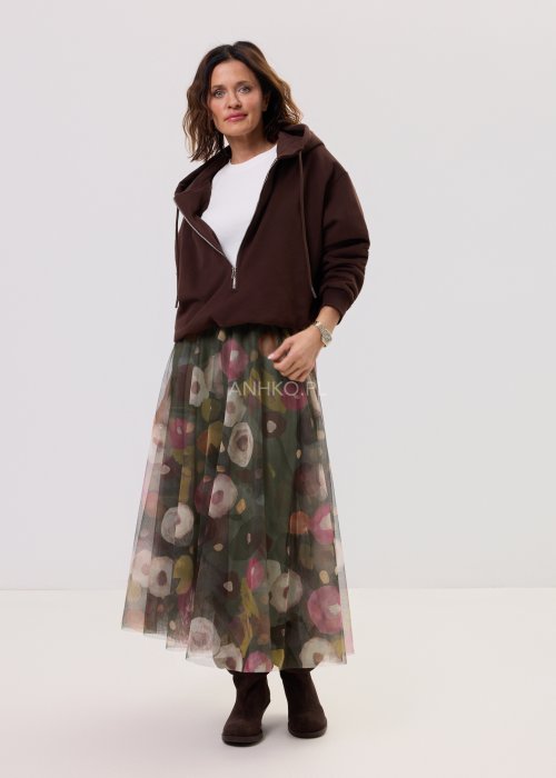 Bluza Creamy Layer z bokserką Brązowa 