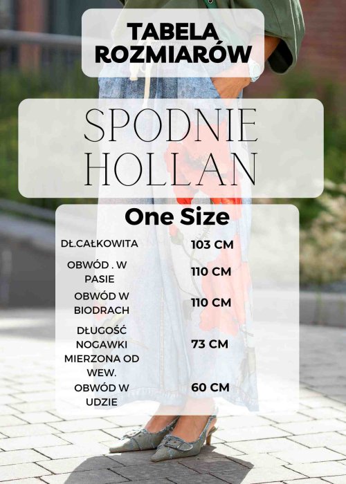 Tabela Rozmiarów dla Spodnie Dresowe Hollan Białe