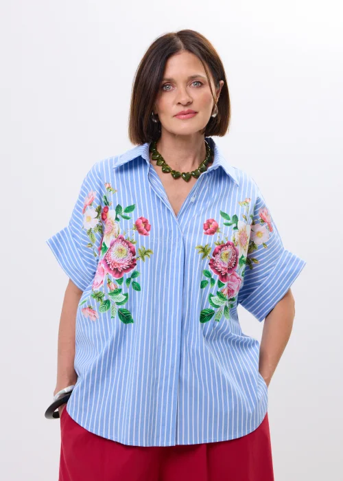 Koszula Bloom Stripe Story Niebieska 