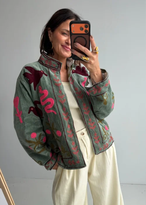 Welurowy Żakiet Boho Reversible Bloom NR.37